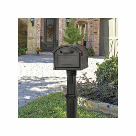 BBQ INNOVATIONS Plastic Grand Haven Mailbox & Post Cover Combo Black - Extra Large BB3847580